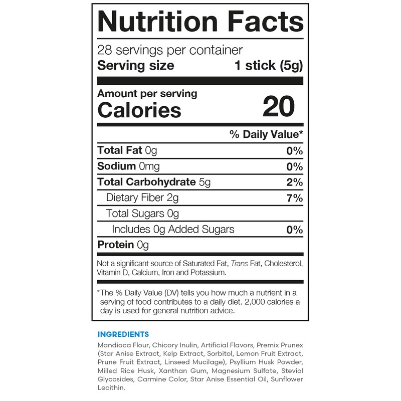 Prunex 1 Tea powder, plum flavor for colon cleansing and