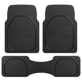 Coverado Juego Completo de Alfombrilla de Goma para Coches Negro, Negro, Negro, para Todo Tipo de Clima/s
