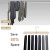 Belt Hanger,Closet Organizer Rack,14 Hooks Wooden Storage Rotating Hanger with