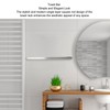 Bath Towel Rack Square Space Aluminum Versatile Widened Towel Bar