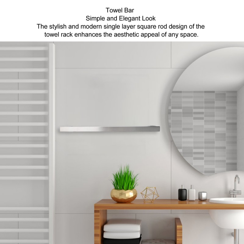 Bath Towel Rack Square Space Aluminum Versatile Widened Towel Bar