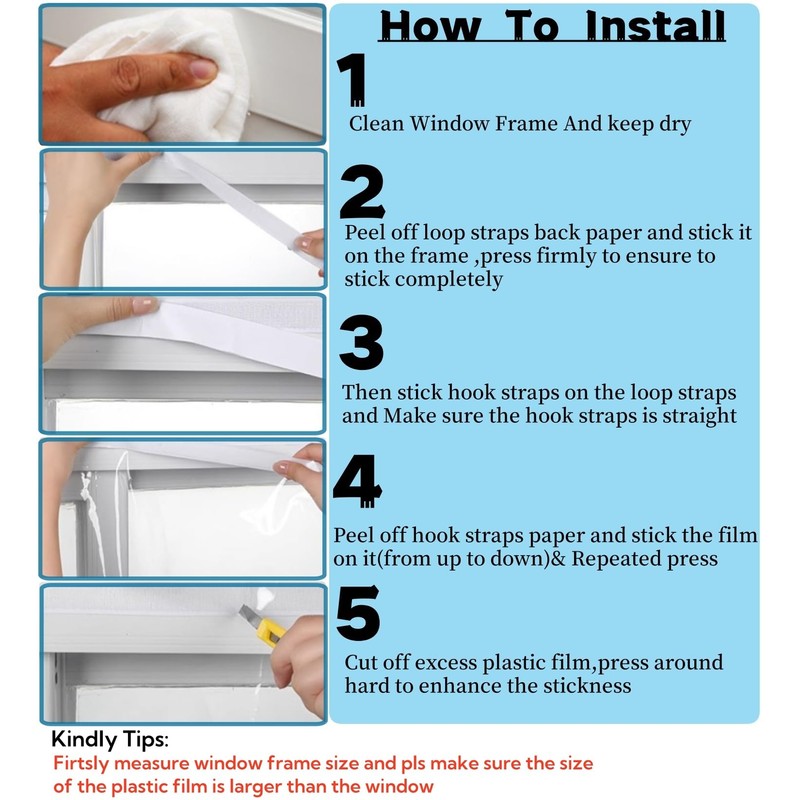 FonsBleaudy Heavy Duty Window Insulation Kit 63inX63in to Keep Cold