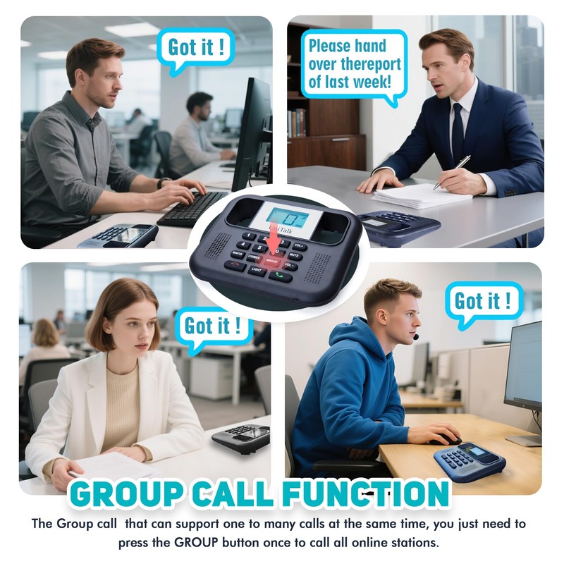 UniTalk Wireless Intercoms for Home&Office, Two-Way Real-time Full-Duplex Voice System