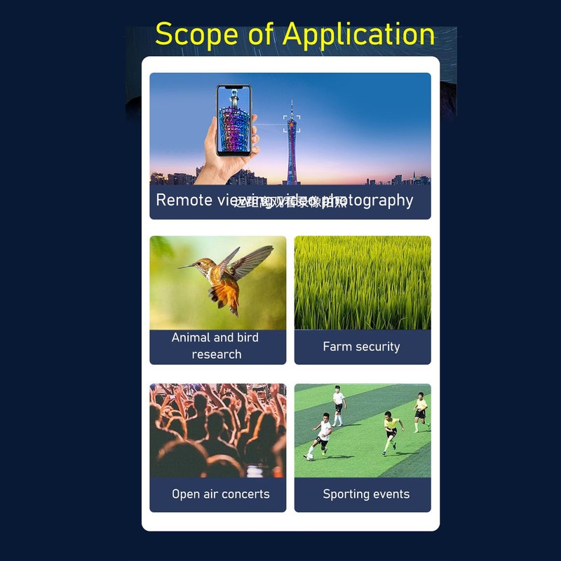 EBTOOLS Telescope Camera 70x Zoom HD 2MP, Motion Detection Connection