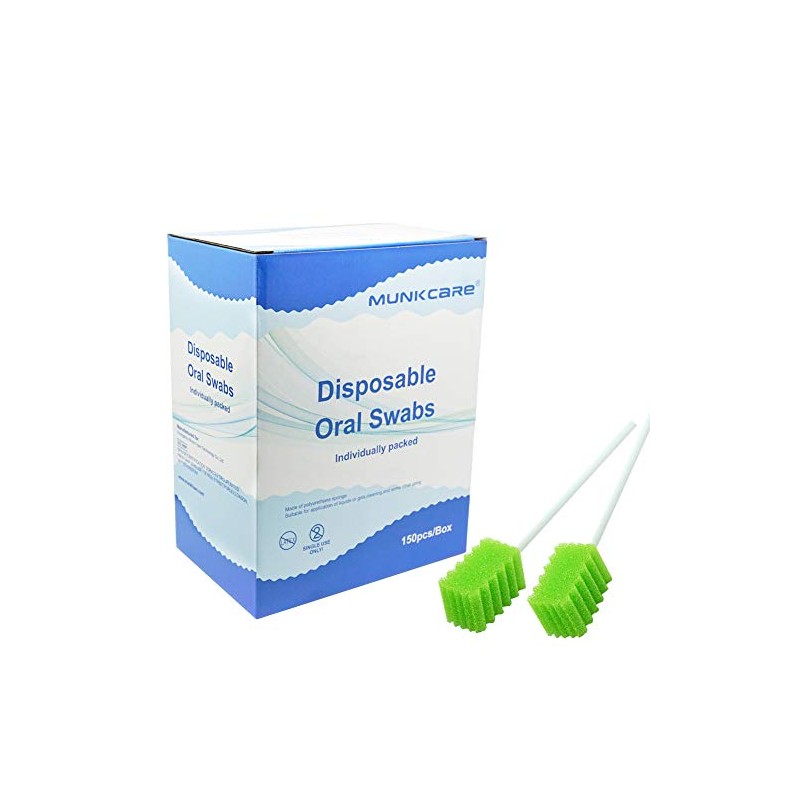 MUNKCARE Dental Swabs Unflavored Swabsticks-Oral Cavity Cleaning Mouth Swab, Tooth