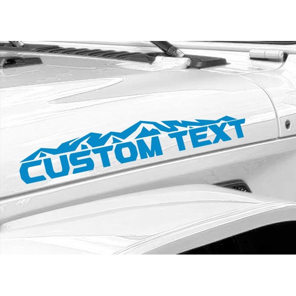 Custom Decal Your own Text Compatible with Jeep Hood or