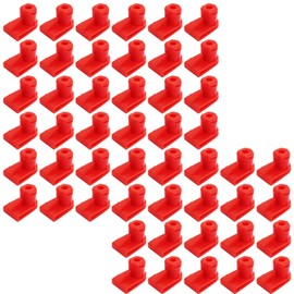 Young Wolf 50x Red Plastic Retainers Screws Mounting Fasteners Grommet Nut Clips Bumper Compatible with Opel Astra Corsa Vauxhall 24449408 1404969