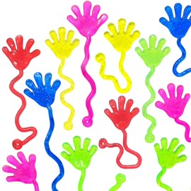 12 Pcs Sticky Hands,Stretchy Sticky Hand Toy Set,Sensory Stress Relief & Creativity Stretch Fun Toys for Kids Birthday Party Favors,Classroom Rewards,Play Activities and Fostering Children's Creative