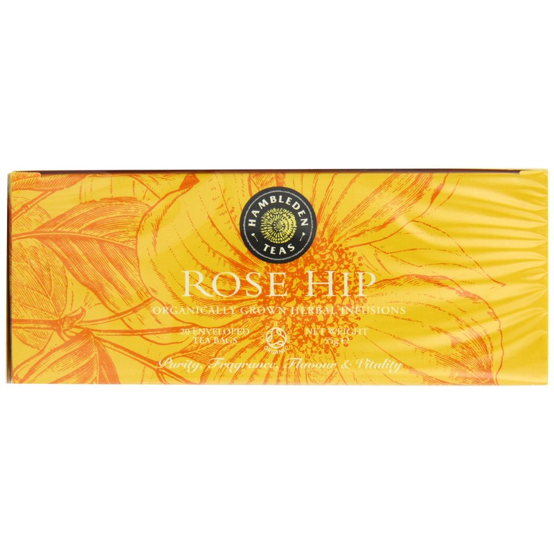 HAMBLEDEN HERBS Organic Rose Hip Tea Bags 55g (PACK OF