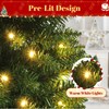 5FT Pre-Lit Pencil Christmas Tree with 300 LED Lights, Artificial