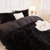 Andency Andency Fluffy Black Comforter Set King Size, 3 Pieces
