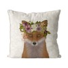 Kelly Stevens-McLaughlan, Bohemian Fox on Cream Cushion / Pillow Cover,