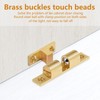 Uenhoy 5 Pcs Solid Brass Cabinet Door Catch, Dual Ball