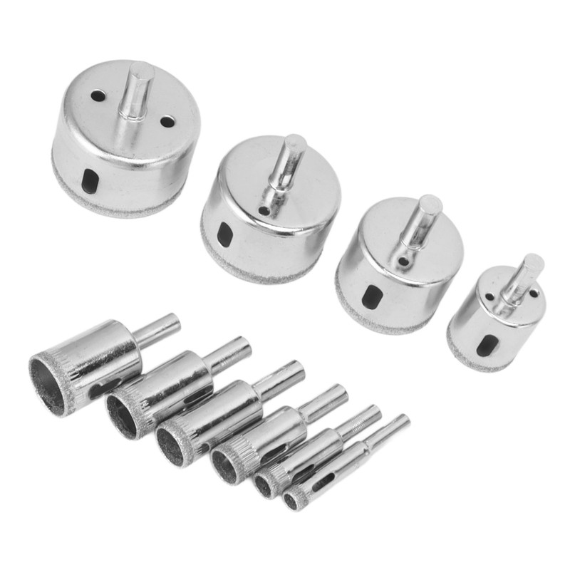 10PCS Diamond Drill Bit Diamond Hole Saw for Glass Tile