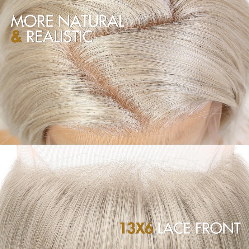 13X6 Lace Front Layered Wavy Wig (Blonde T127)