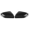 2pcs Rearview Mirror Cover Caps Glossy Black Fit for Land