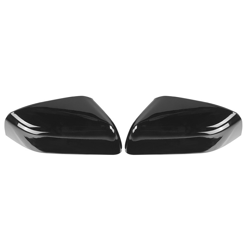 2pcs Rearview Mirror Cover Caps Glossy Black Fit for Land
