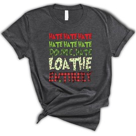 Hate Hate Double Hate Shirt, Christmas Shirt, Funny Xmas Santa Tee, Family Matching Christmas Shirt, Merry Christmas Tee, Xmas Party Shirt, Winter Holiday Shirt, Funny Christmas Gift