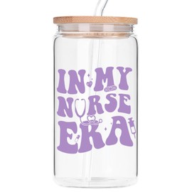 Pfkfo Nurse Gifts for Women Friends, Gifts for Nurses, Nurse Appreciation Gifts for Nurses, Nursing Student, Nurse Practitioner, Registered Nurse, Nursing Graduation Gifts, 16 oz Coffee Glass Cup