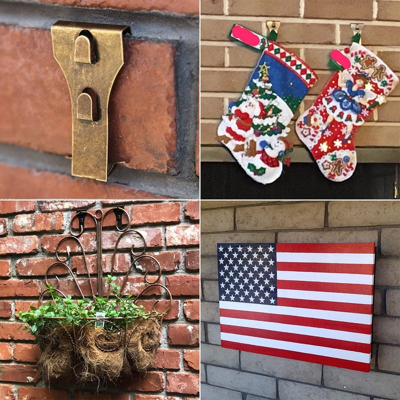 9 Pack Brick Wall Clips for Hanging Pictures Wall Spring