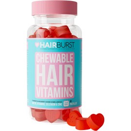 HAIR BURST Biotin Gummies for Hair Growth — Hair, Skin & Nails Vitamin Supplement, Reduces Breakage, Promotes Healthier Thicker- Daily Chewable Vitamins (Pack of 1 (60 Capsules))