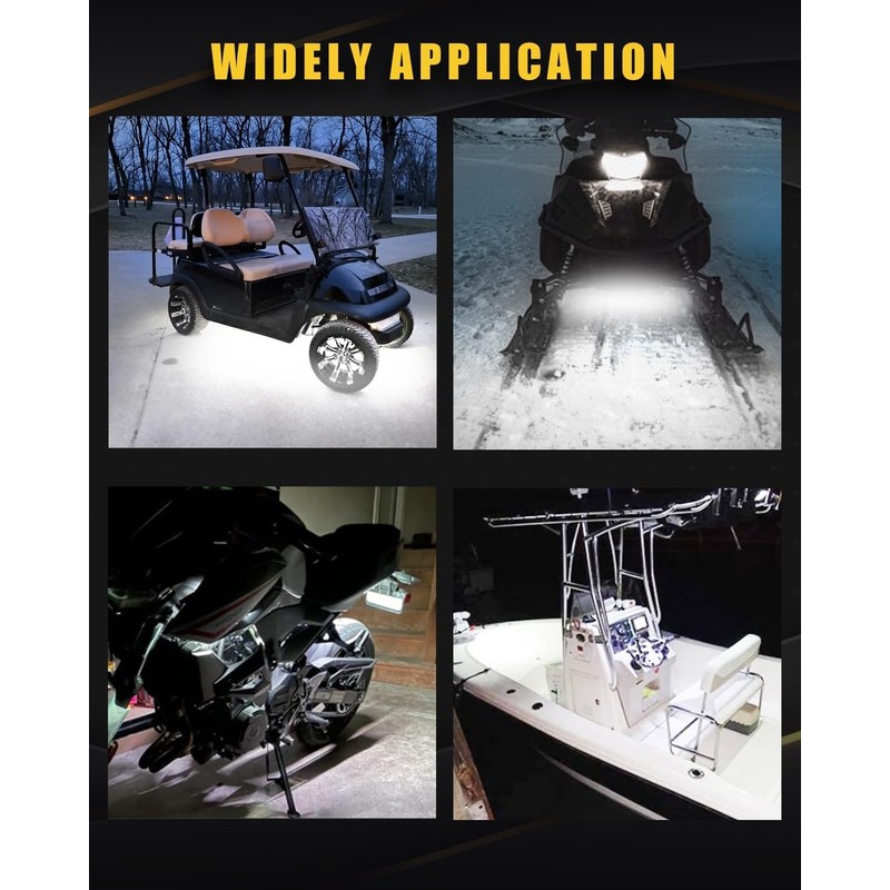 YM E-Bright White Golf Cart Lights Car Underglow Led Strip