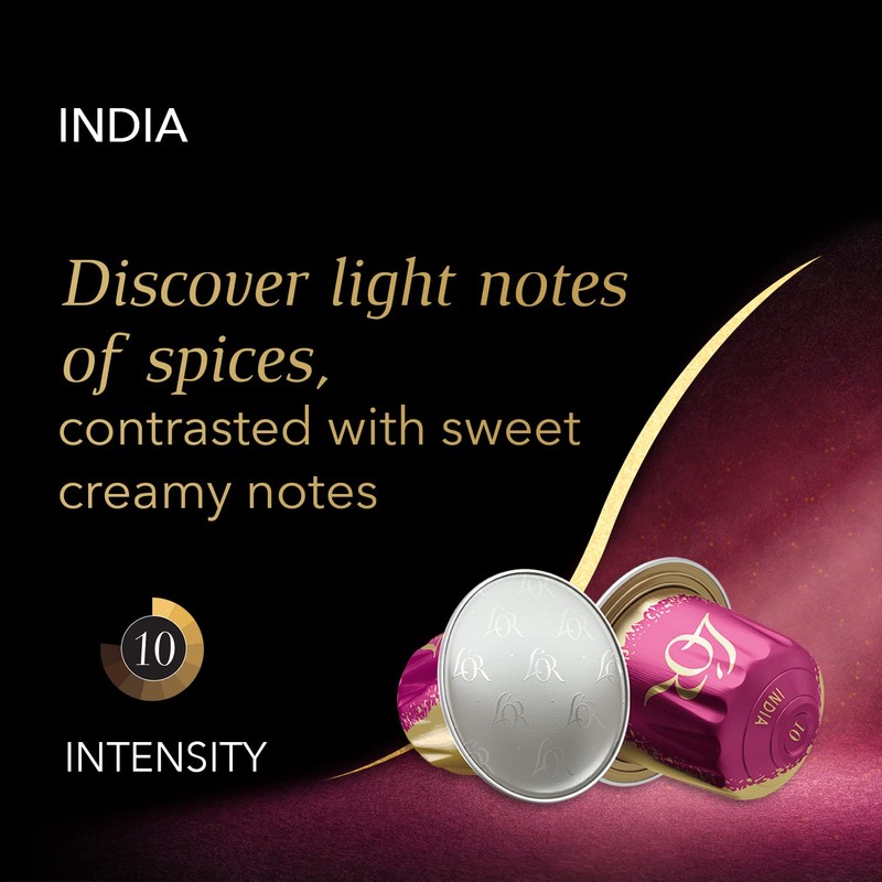 L'OR Origins India Intensity 10 Nespresso Compatible Coffee Pods (Pack