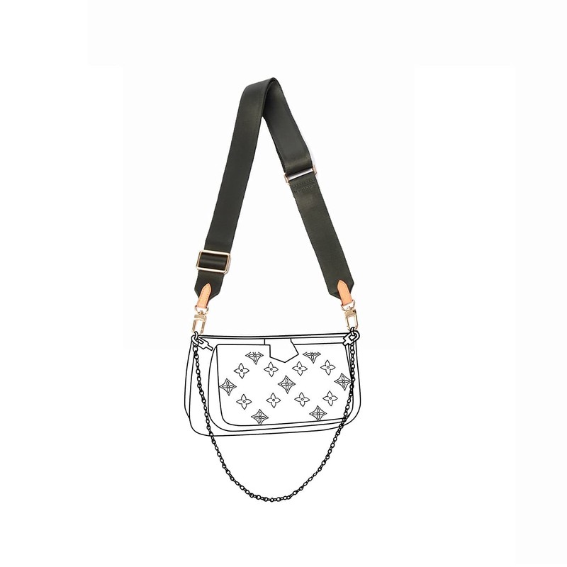 Senral Multi Pochette Accessories Replacement Strap Adjustable Crossbody Wide Canvas