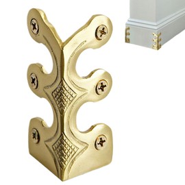 Skiffers Baseboard Corner Protectors | Edge Corner Protectors Metal Skiffers,Solid Brass Home Corner Guard, Decorative Protector Cover for Residential or Commercial Use