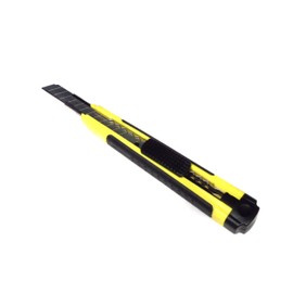 SDI-5414 Snap-off Utility Knife with 12 Set of Sk2+cr Blades, 9mm Rubber Grip Cutter for Right or Left Handed User