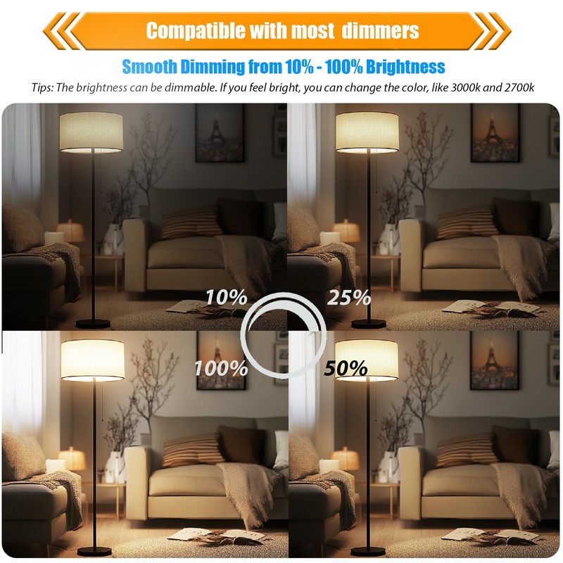 winsaLED 12 Pack 4000K Cool White Dimmable LED Light Bulbs