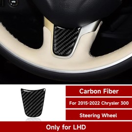 BRMYL Car Steering Wheel Decal for 2015-2023 Chrysler 300 / 300C / 300S / Limited/Touring Accessories Carbon Fiber Interior Stickers