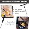 2 Pieces Crepe Distributor and Spatula Stainless Steel, Crepe Accessory