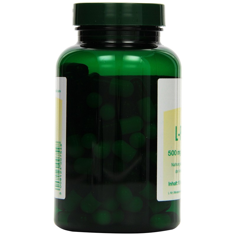 Organic L-Prolin 500 mg, 100 Capsules, 1 Pack (1 x