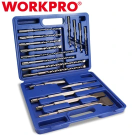 WORKPRO 17-Piece SDS-Plus Rotary Hammer Drill Bits Chisel Set High-Quality Bits