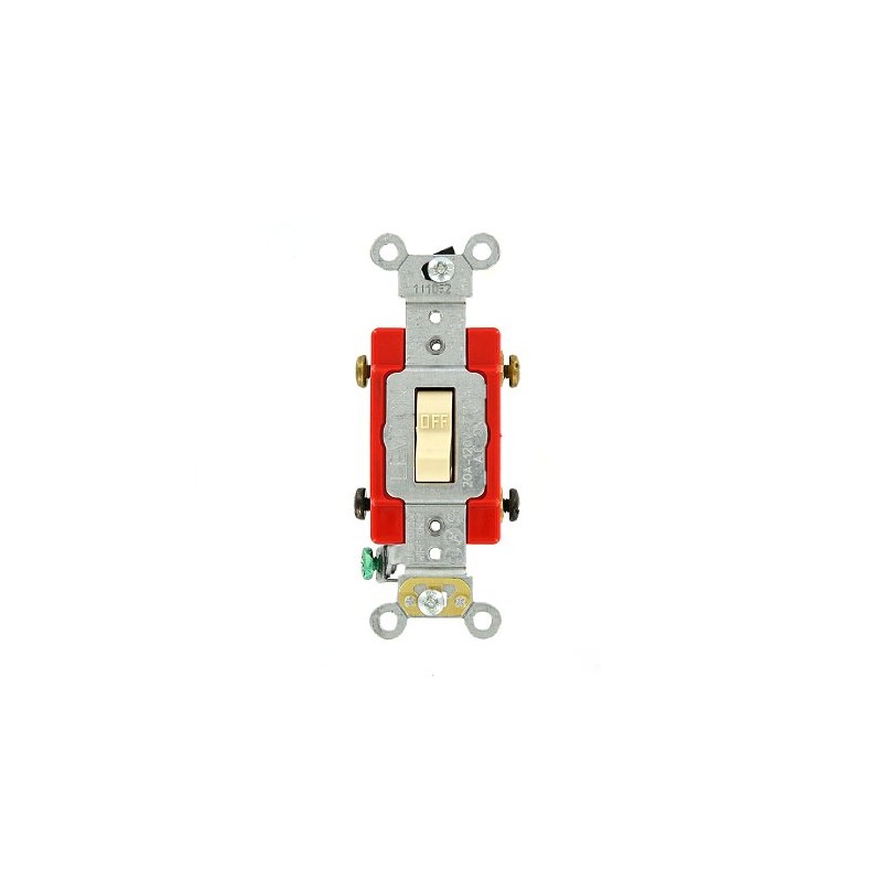 Leviton 20 Amp, 120/277 Volt, Toggle Double-Pole AC Quiet Switch,