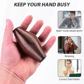 2 Items Spring Toy Rainbow Metal Feather, Anti-Stress Toy Adults, Spring Hand Grip Strengthener, for Sensory Relaxation and Stress Relief (Light Silver + Colourful)