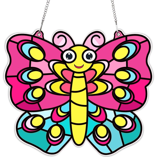 Kids Sticker Glass Craft Kits Butterfly Glass Made Easy Activity