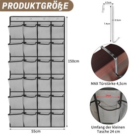 Yeelan 2 Stück Hängeregal, Hängeaufbewahrung Organizer mit 48 Netztaschen und 8 Türhaken, Schuhregal Tür, Schrank Kuscheltier Aufbewahrung, Hängend Organizer für Tür Organizer