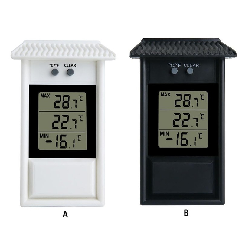 Garden Thermometer Outdoor Waterproof Digital Display Temperature Range 20-50 °C