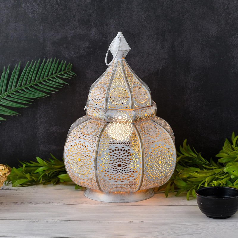 Marrakech Lamp and Lantern in One Metal 30 cm Large