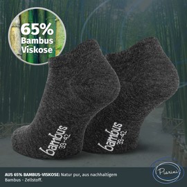 Piarini 6 Pairs of Bamboo Socks Sneaker Socks for Men and Women Breathable Socks - 47-50