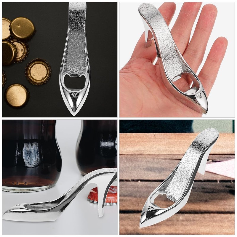 Luxshiny 2-Pack High Heel Shoe Shaped Bottle Opener Compact Beer