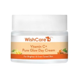 WishCare Pure Glow Vitamin C Face Cream for Women & Men - Day & Night Cream - For Glowing, Bright, Young and Pigmentation Removal - With Hyaluronic Acid, Niacinamide, Oranges, Berries & Turmeric-50 gm
