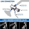 YDmeet Shower Arm Diverter with Handshower Mount, G1/2 Brass Shower