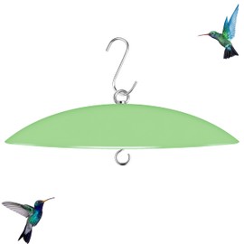 andergi 13" Bird Feeder Rain Guard, Hummingbird Feeder Shade Dome Cover, Hanging Squirrel Baffle for Bird Feeder Pole (Light Green), 1 Pack