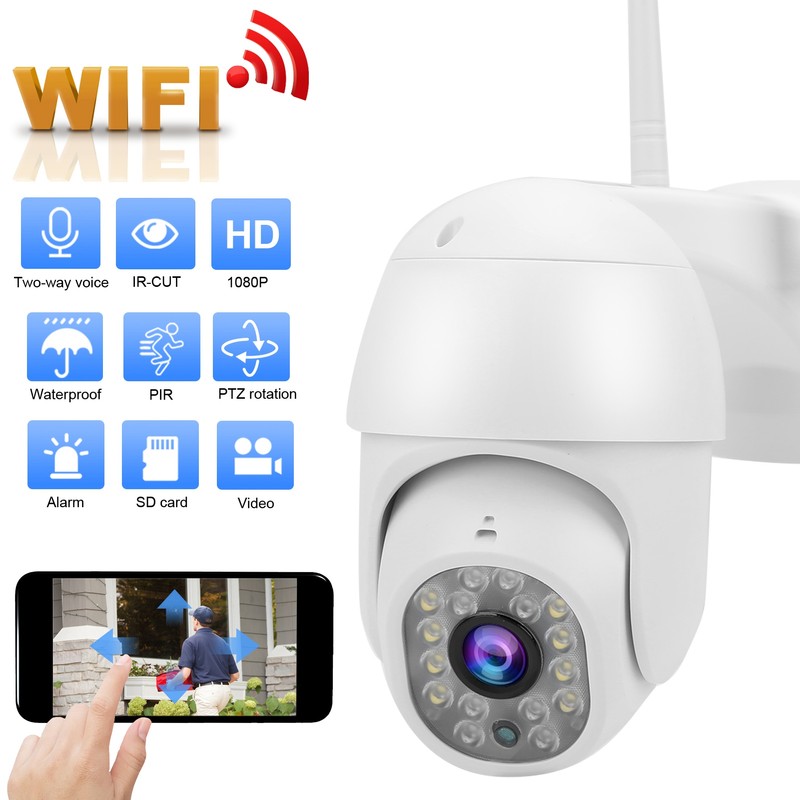 WiFi PTZ Cam 1080P Night Viewing Smart Track IP66 Waterproof