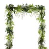 DearHouse - Ghirlanda di glicine in seta artificiali, 4 pezzi,