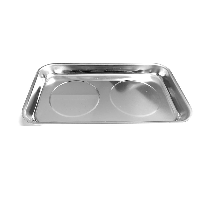 Magnetic Parts Tray - Rectangle 23cm x 14cm Stainless Steel