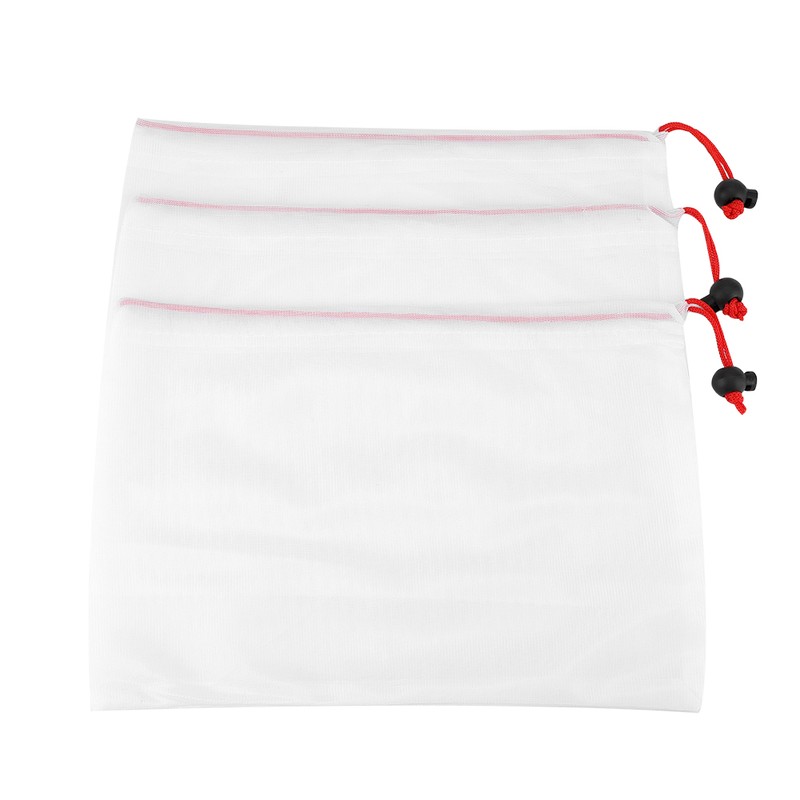 11Pcs Reusable Drawstring Mesh Bags Fruit Vegetable Sacks Storage Toys